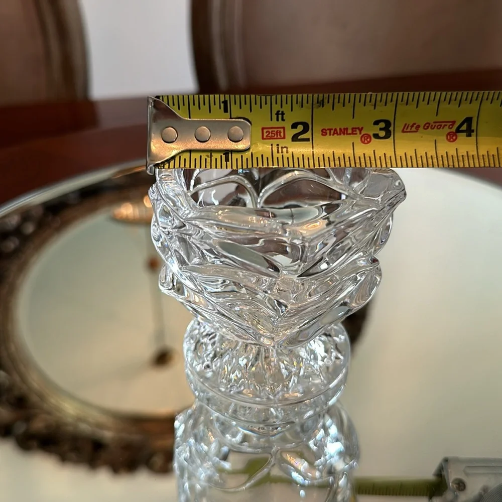 PartyLite Vintage Retired Radiant Rose Crystal Votive Holder